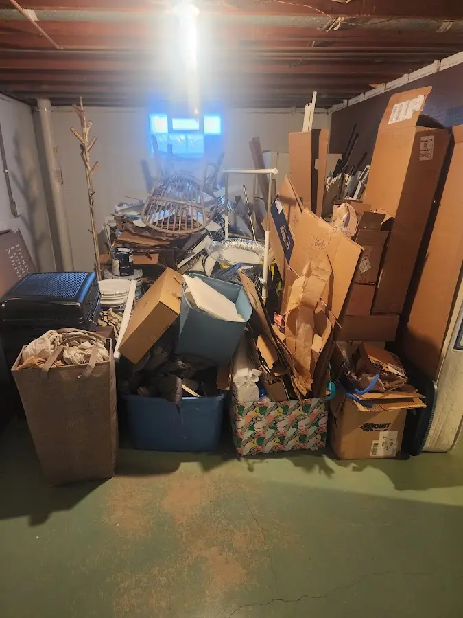 Roll-off dumpster container at job site for Concrete Dumpster Rental in Hatfield